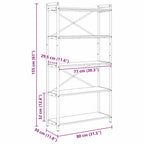 Bücherregal Artisan-Eiche 80 x 30 x 155 cm Holzwerkstoff