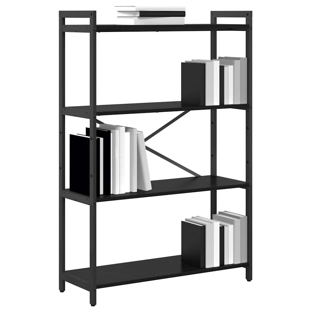 Bücherregal Schwarz Eichen-Optik 80 x 30 x 120 cm Holzwerkstoff