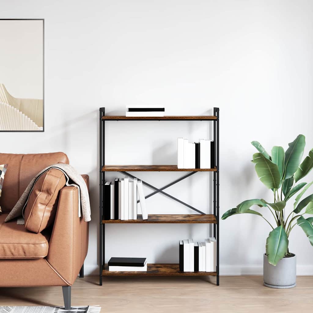 Bücherregal Geräucherte Eiche 80 x 30 x 120 cm Holzwerkstoff