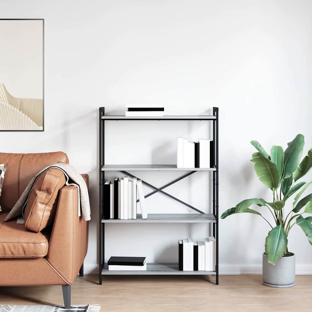 Bücherregal Grau Sonoma 80 x 30 x 120 cm Holzwerkstoff