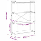 Bücherregal Altholz 80 x 30 x 120 cm Holzwerkstoff