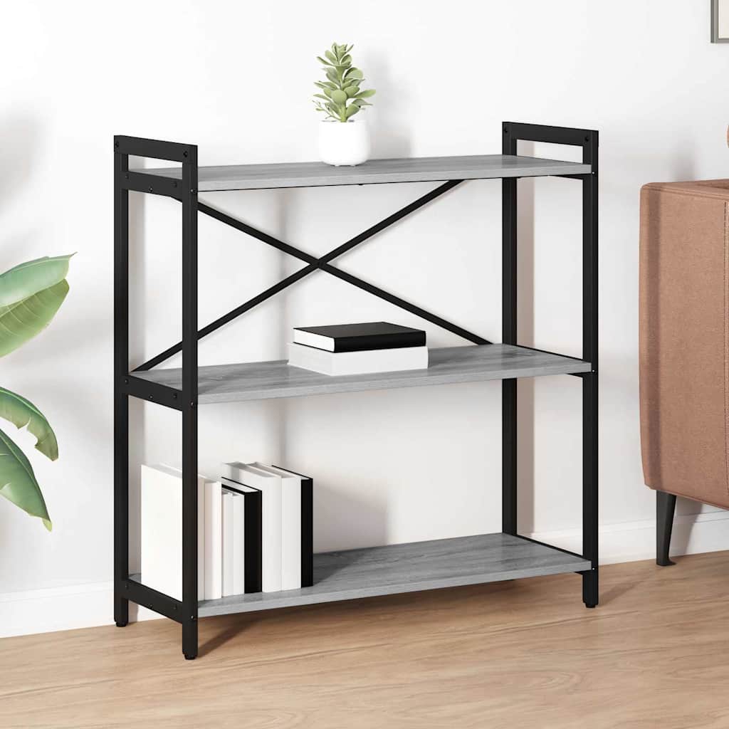 Bücherregal Grau Sonoma 80 x 30 x 85 cm Holzwerkstoff