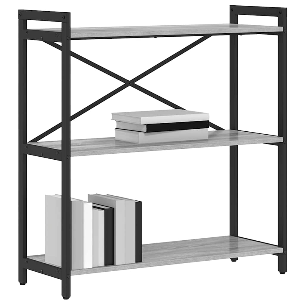 Bücherregal Grau Sonoma 80 x 30 x 85 cm Holzwerkstoff