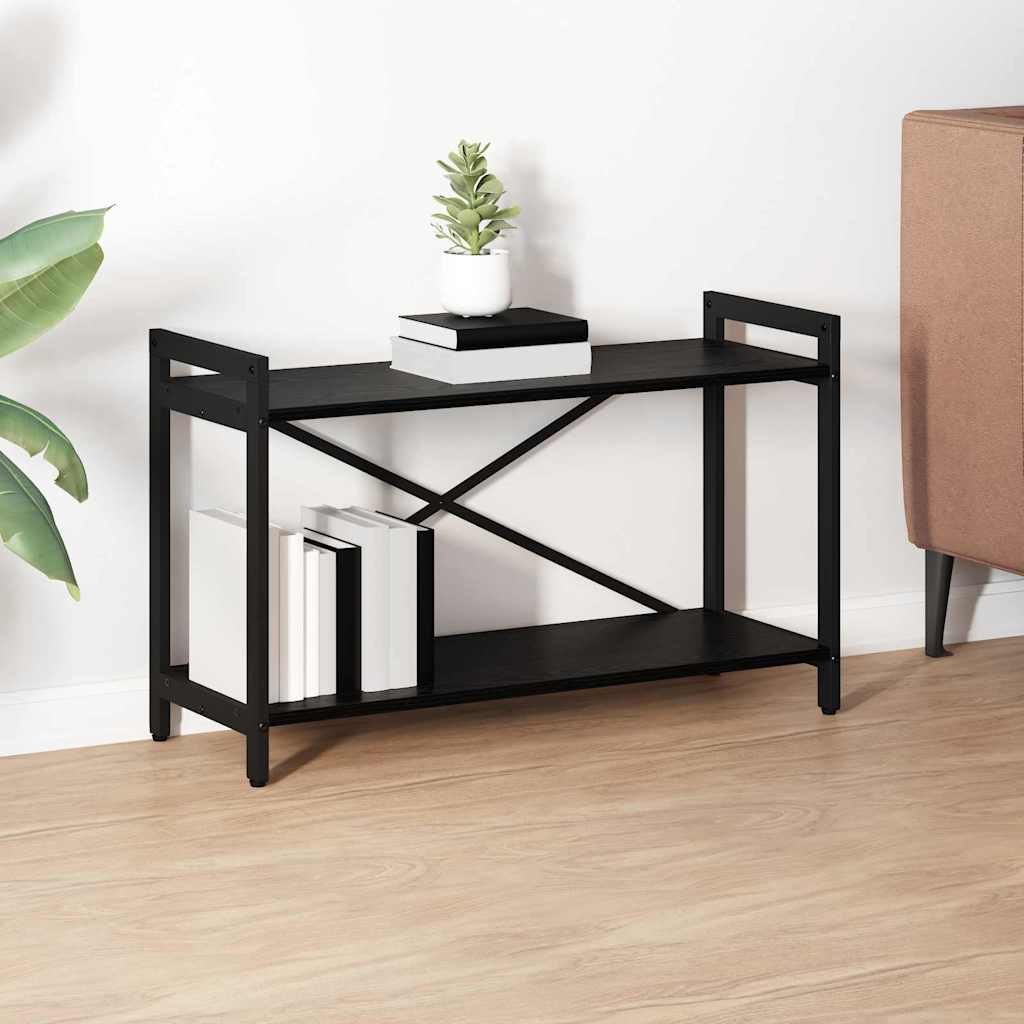 Bücherregal Schwarz Eichen-Optik 80 x 30 x 50 cm Holzwerkstoff