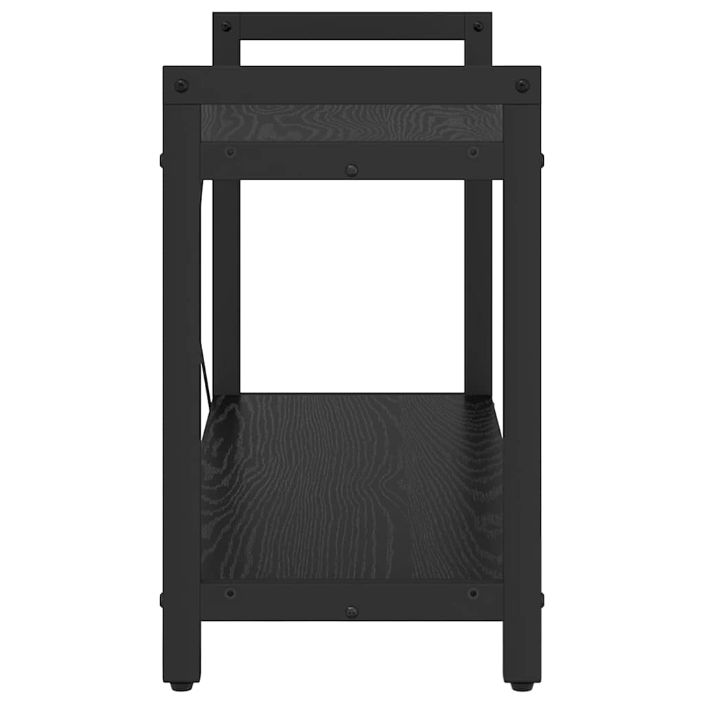 Bücherregal Schwarz Eichen-Optik 80 x 30 x 50 cm Holzwerkstoff