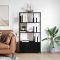 Bücherregal Schwarz Eichen-Optik 80 x 30 x 155,5 cm