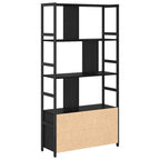 Bücherregal Schwarz Eichen-Optik 80 x 30 x 155,5 cm