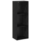 Bücherregal Schwarz Eichen-Optik 40 x 30 x 114 cm Holzwerkstoff