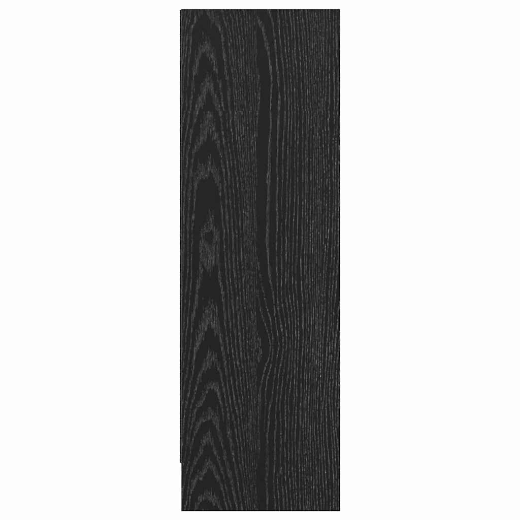 Bücherregal Schwarz Eichen-Optik 80 x 24 x 76 cm Holzwerkstoff