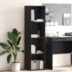 Bücherregal Schwarz Eichen-Optik 40 x 30 x 152 cm Holzwerkstoff