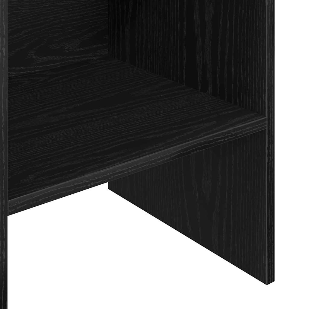 Bücherregal Schwarz Eichen-Optik 40 x 35 x 180 cm Holzwerkstoff