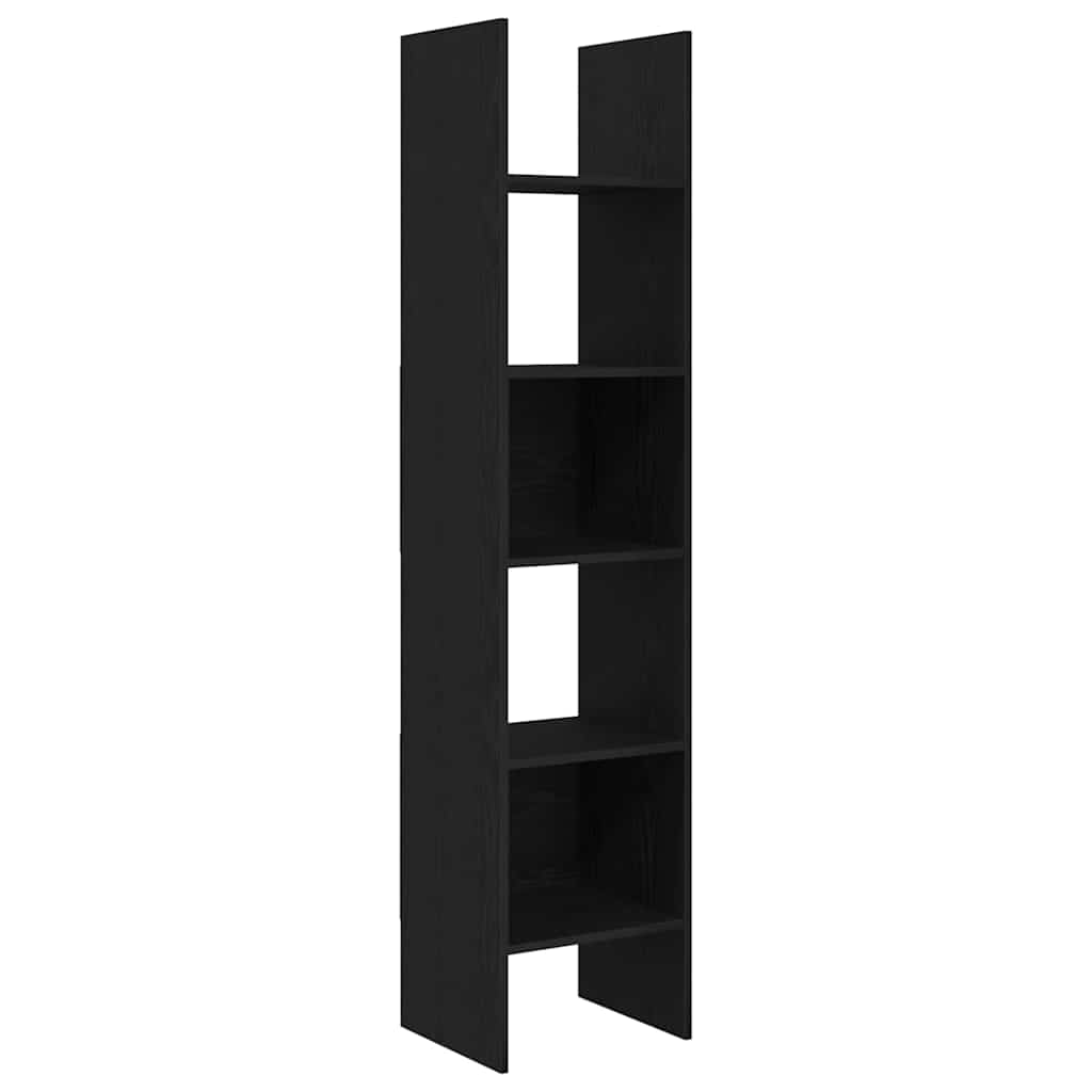 Bücherregal Schwarz Eichen-Optik 40 x 35 x 180 cm Holzwerkstoff