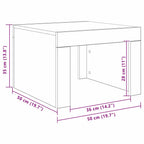 Couchtisch Schwarz Eichen-Optik 50 x 50 x 35 cm Holzwerkstoff
