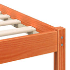 Bettrahmen Wachsbraun 90 x 200 cm Massives Kiefernholz