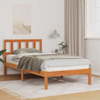 Bettrahmen Wachsbraun 90 x 190 cm Massives Kiefernholz