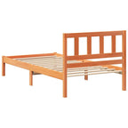 Bettrahmen Wachsbraun 90 x 190 cm Massives Kiefernholz