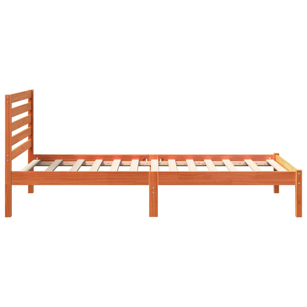 Bettrahmen Wachsbraun 80 x 200 cm Massives Kiefernholz