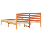 Bettrahmen Wachsbraun 140 x 200 cm Massives Kiefernholz