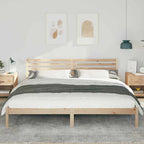 Bettrahmen mit Kopfteil Braun 200 x 210 cm Massives Kiefernholz