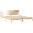 Bettrahmen mit Kopfteil Braun 200 x 210 cm Massives Kiefernholz