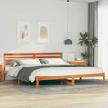 Bettrahmen Wachsbraun 200 x 220 cm Massives Kiefernholz