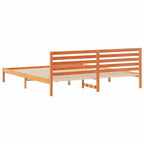 Bettrahmen Wachsbraun 200 x 220 cm Massives Kiefernholz
