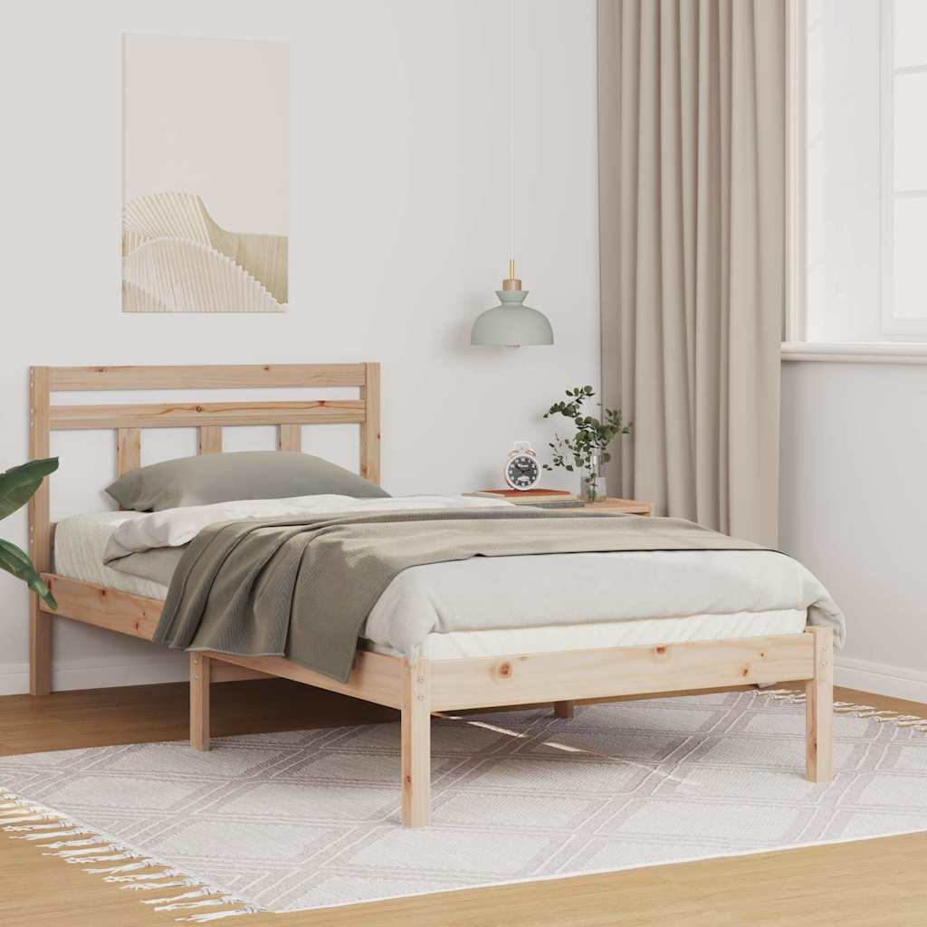 Bettrahmen Braun 80 x 200 cm Massives Kiefernholz