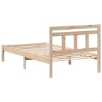 Bettrahmen Braun 90 x 200 cm Massives Kiefernholz