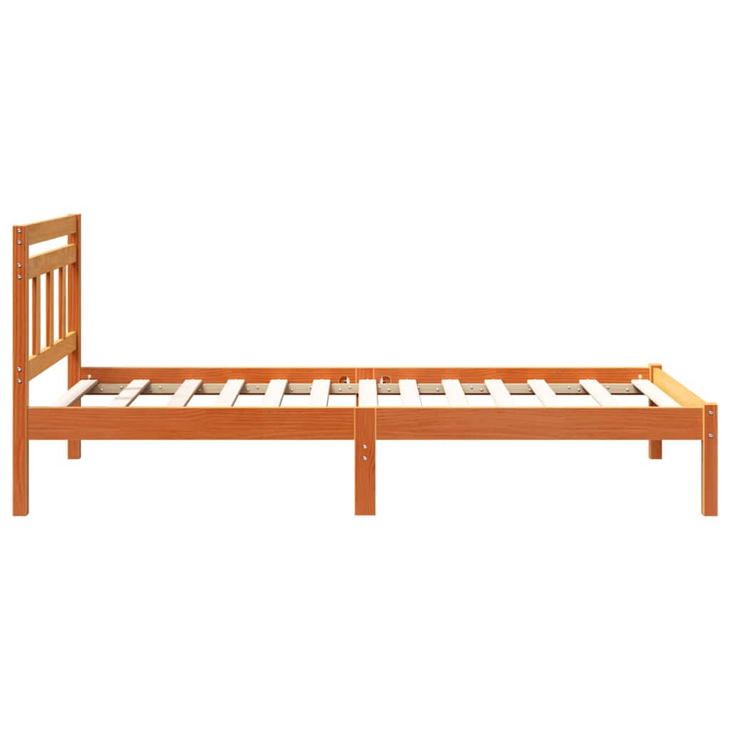 Bettrahmen Braun 90 x 200 cm Massives Kiefernholz