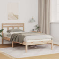 Bettrahmen Braun 75 x 190 cm Massives Kiefernholz