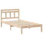 Bettrahmen Braun 75 x 190 cm Massives Kiefernholz