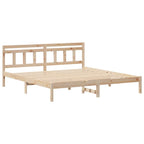 Bettrahmen Braun 200 x 200 cm Massives Kiefernholz