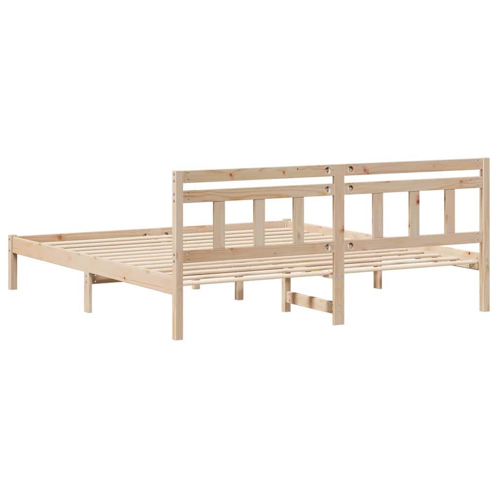 Bettrahmen Braun 200 x 200 cm Massives Kiefernholz