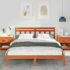 Bettrahmen Braun 150 x 200 cm Massives Kiefernholz