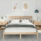 Bettrahmen Braun 140 x 200 cm Massives Kiefernholz