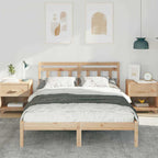 Bettrahmen Braun 120 x 190 cm Massives Kiefernholz