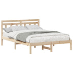 Bettrahmen Braun 120 x 190 cm Massives Kiefernholz