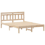 Bettrahmen Braun 120 x 190 cm Massives Kiefernholz