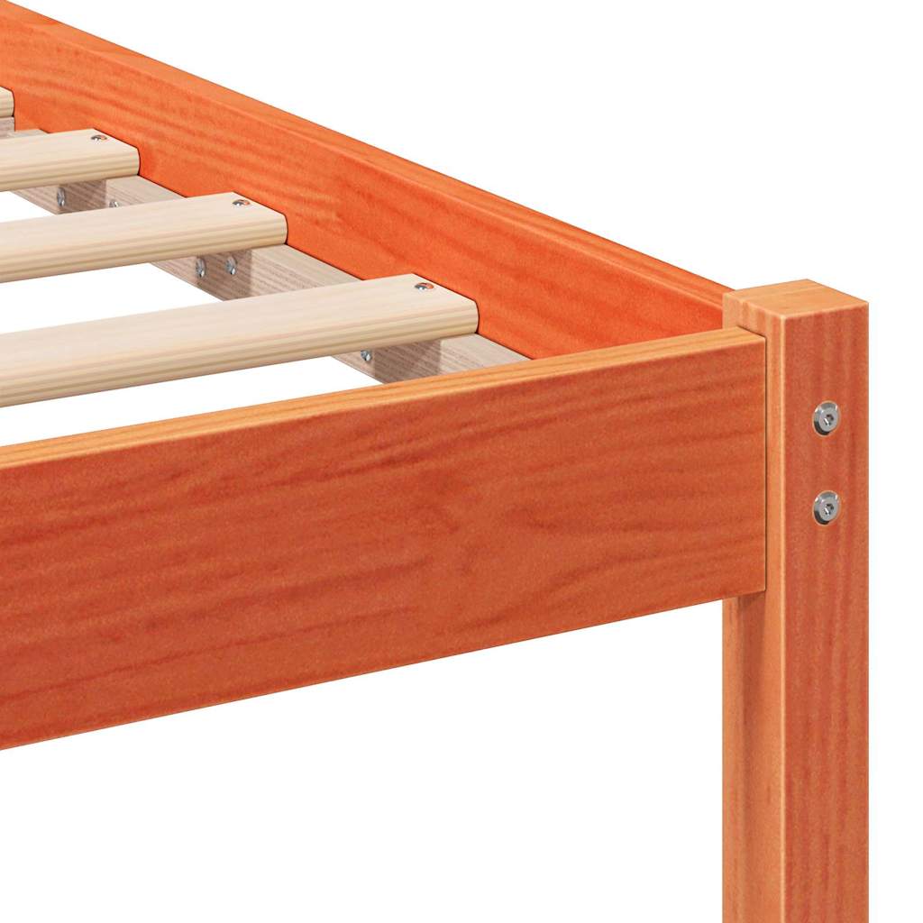 Bettrahmen Braun 120 x 190 cm Massives Kiefernholz