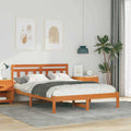Bettrahmen Braun 120 x 190 cm Massives Kiefernholz