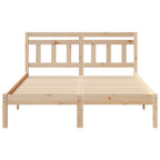Bettrahmen Braun 140 x 190 cm Massives Kiefernholz