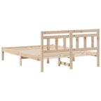 Bettrahmen Braun 135 x 190 cm Massives Kiefernholz
