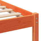 Bettrahmen Braun 135 x 190 cm Massives Kiefernholz