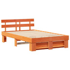 Bettrahmen Wachsbraun 140 x 190 cm Massives Kiefernholz