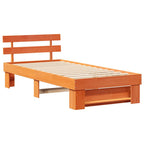 Bettrahmen Wachsbraun 75 x 190 cm Massives Kiefernholz