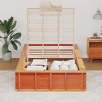 Bettrahmen Wachsbraun 75 x 190 cm Massives Kiefernholz