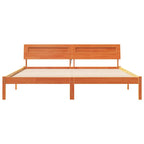 Bettrahmen Wachsbraun 180 x 200 cm Massives Kiefernholz
