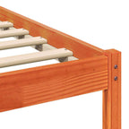 Bettrahmen Wachsbraun 135 x 190 cm Massives Kiefernholz