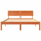 Bettrahmen Wachsbraun 135 x 190 cm Massives Kiefernholz