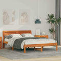 Bettrahmen Wachsbraun 120 x 190 cm Massives Kiefernholz